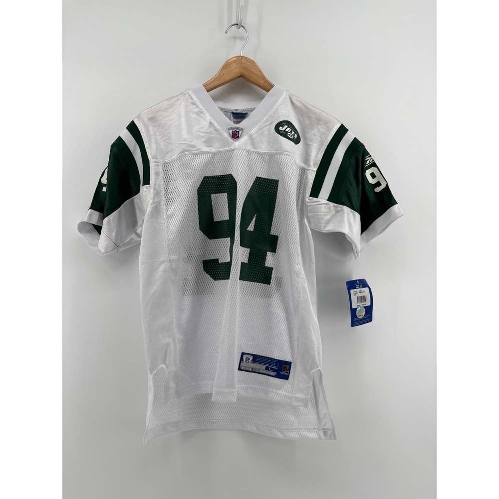 New York Jets Reebok NFL Jersey Boys L White John Abraham 94 Vintage NWT